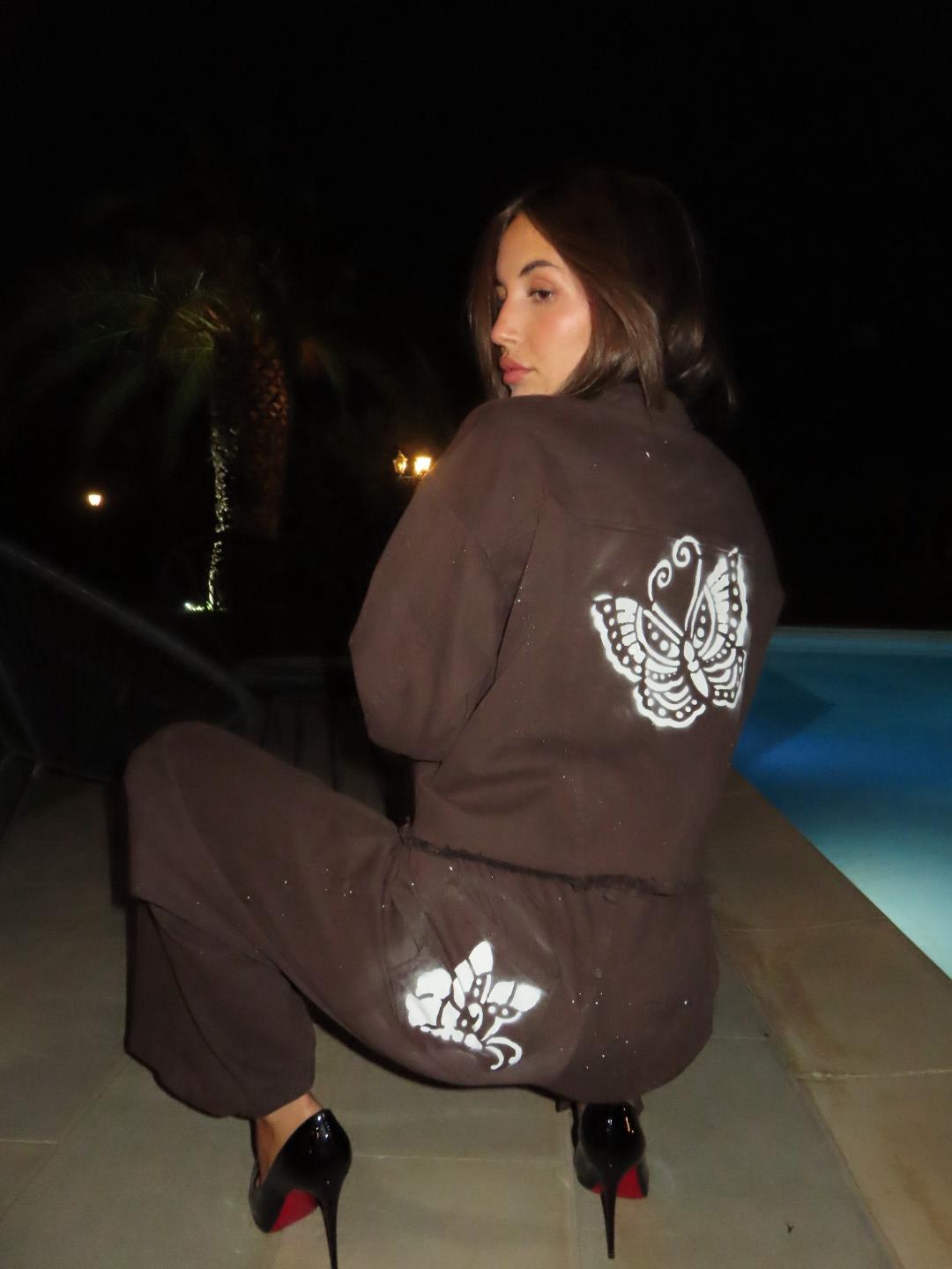 COORDINATO BUTTERFLY BROWN